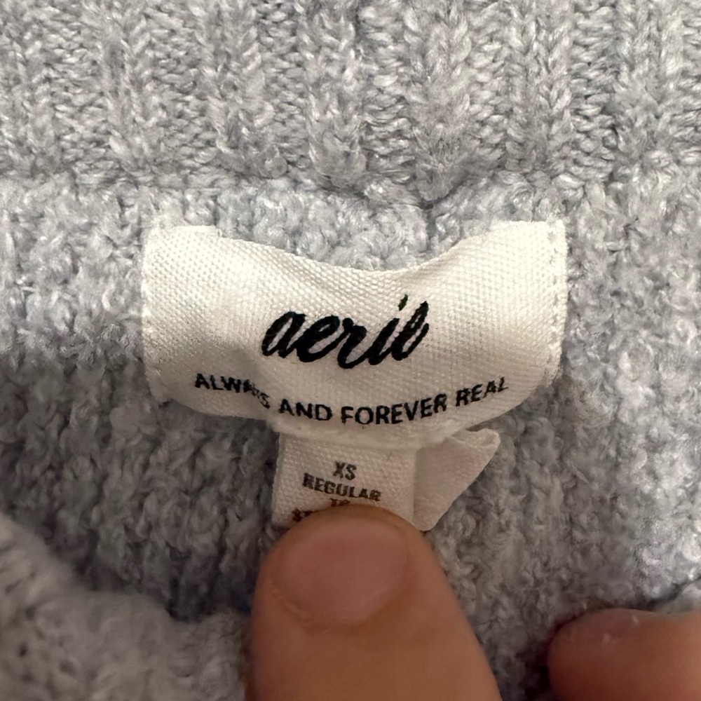 Aerie light gray waffle knit jogger sweatpants size XS - Picture 4 of 5